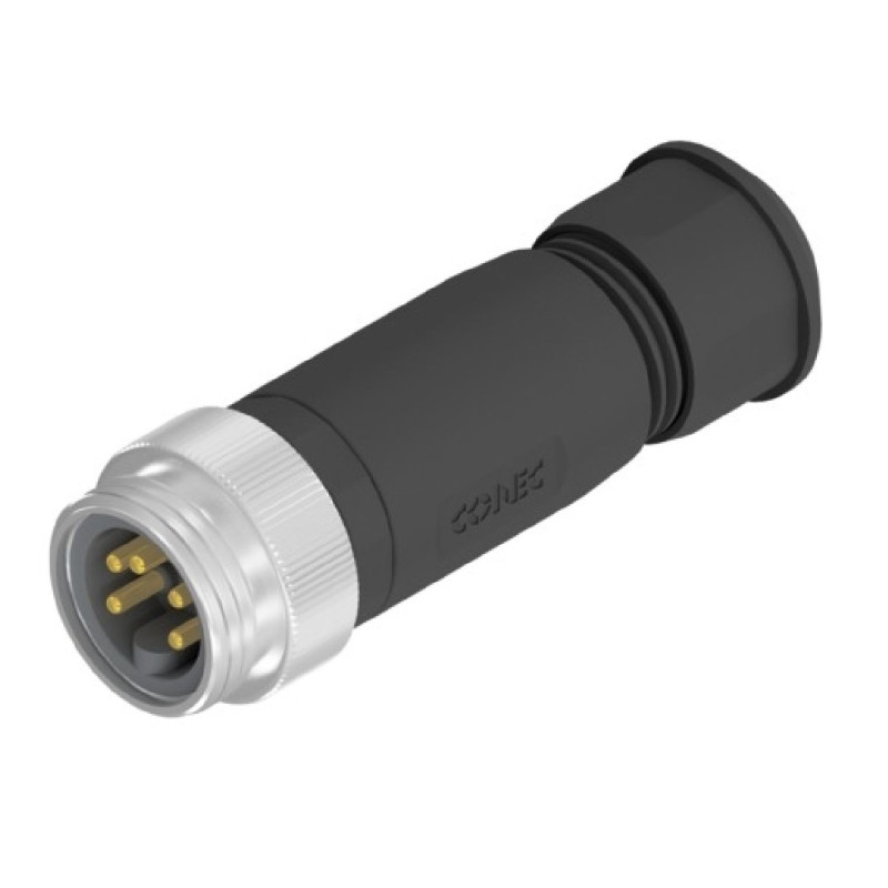 Conec SAL-12-RKC4-S 150 ,Gövde Düz-12mm,M12 4pin, Dişi Soket Konnektör