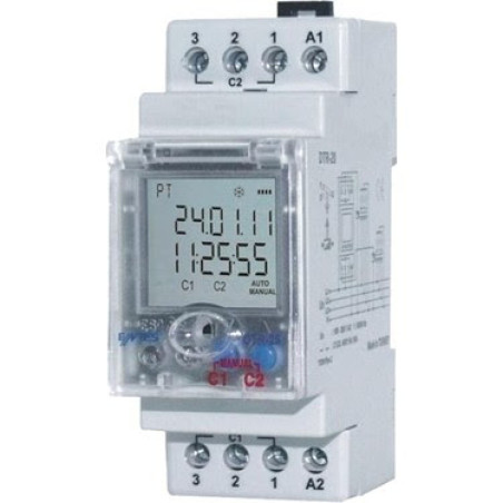 Entes DTR-10 ,Ray Dın,Besleme 220vac Pil,15 Program,Kontak-2A2K,Astronomik Zaman Saati