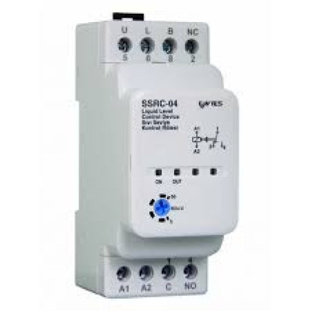 Entes SSRC-04 ,Ray Dın,Besleme 220vac,Ayar 5..50k,Kontak-1A1K,Sıvı Seviye Röle