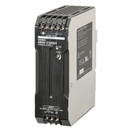 Omron S8VK-C12024 ,Besleme 110v..220vac,Çıkış 24vdc 5 Amper,Güç 120w,Ray Tip,Smps,Güç Kaynağı