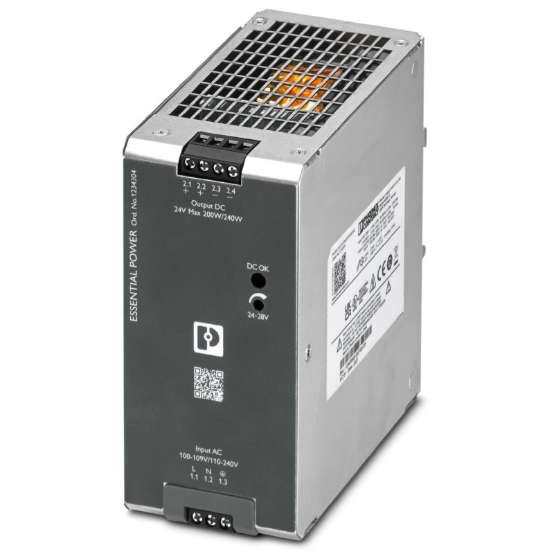 Phoenix PS-EE-2G 1AC 24DC 240W SC ,Besleme 110v..220vac,Çıkış 24vdc 10 Amper,Güç 240w,Ray Tip,Smps,Güç Kaynağı