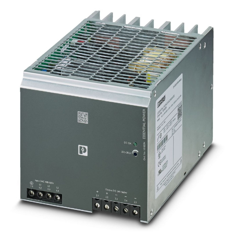 Phoenix PS 3AC 24DC 960W EE ,Besleme 3-Faz 380..500vac,Çıkış 24vdc 40 Amper,Güç 960w,Ray Tip,Smps,Güç Kaynağı