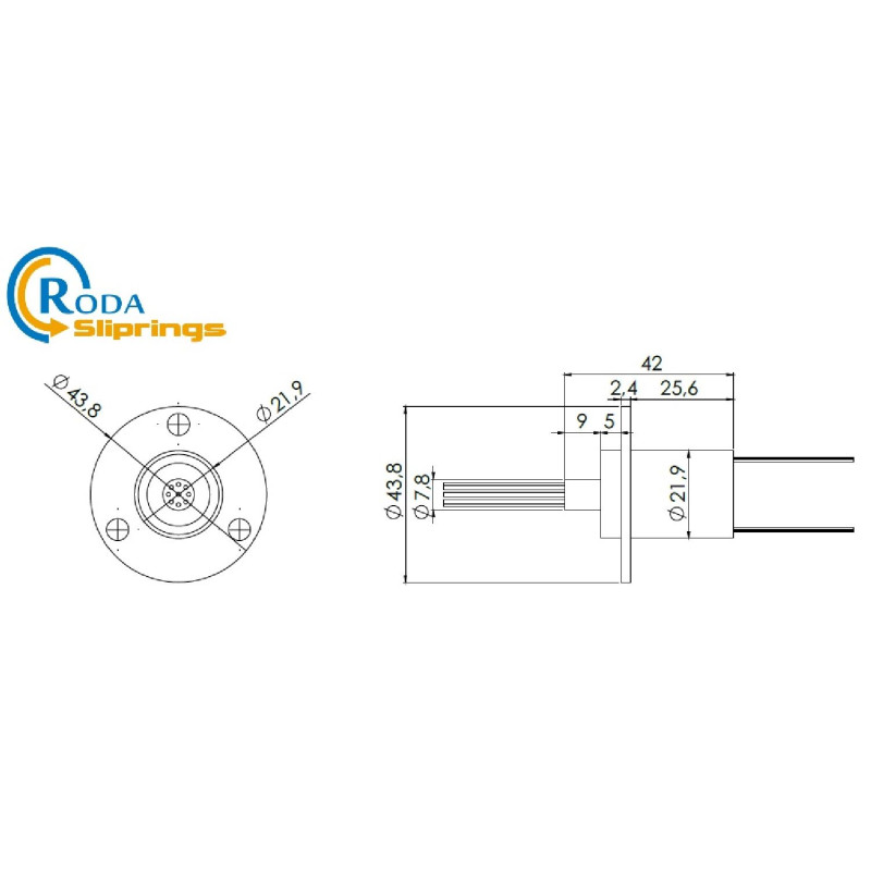 SlipRing ZER-X5 RSZ-053-01-S001 ,18-Kutup 250v 10a SlipRing Modül