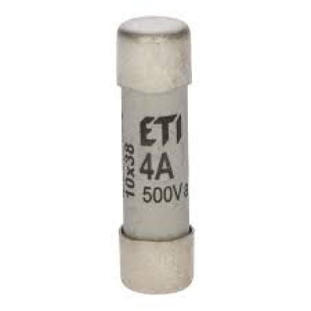 Eti CH10AM-4A ,Ebat 10x38mm,4 Amper,aM Yavaş,Kartuş Sigorta
