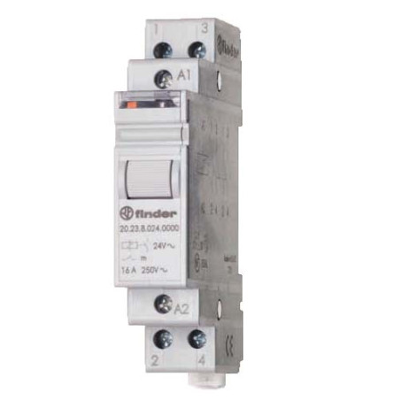 Finder 20.23.9.024.0000 ,Bobin 24vdc,Kontak 1A1K 16 Amper,Ray Tip,Darbe Akım Röle