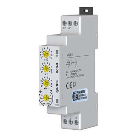 Entes MCB-8 ,Ray Dın,Besleme 24v..220vac dc,Kontak-1A1K,Zaman Röle