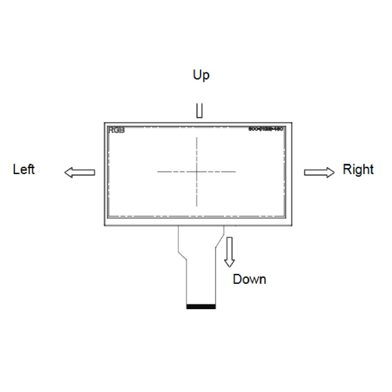 Ag AZ-Display ,Model 7.0 ,Ebat 165x100mm,800x480,Soket-Alt 50pin,Dokunmatik TFT Ekran