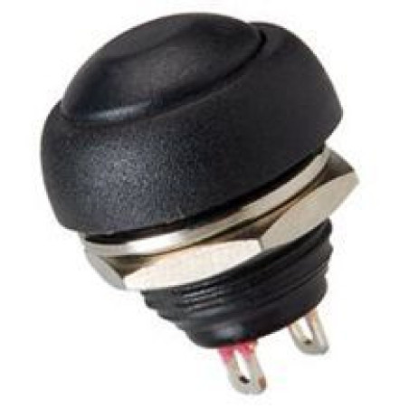 Çin DC184-SH ,Montaj 12mm,Kontak-1A,Siyah Yaylı,M12 Buton