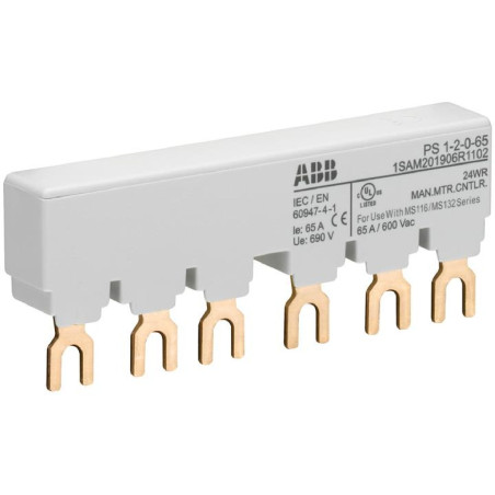 Abb PS1-2-0-65 ,3-Faz 3-Kutup 65 Amper,2-Kanal,MS116 Seri Bara