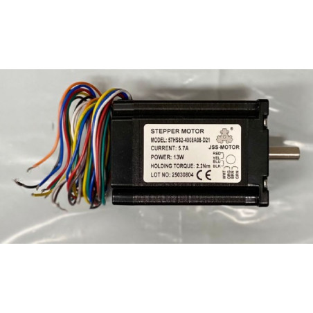 Jss-Motor 57HS82-4008A08-D21 ,Nema23,Ebat 57x82mm,Mil 8mm,Güç 2.2nM 6-Amper,8-Kablo,Step Motor