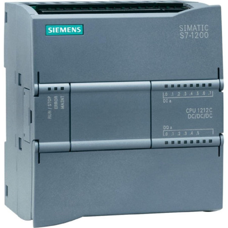 Siemens CPU1212C ,Besleme 24vdc,Giriş 8-Dijital 2-Analog,Çıkış 6-PNP,Plc Cpu Modül