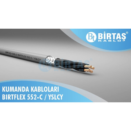 Birtaş YSLCY-4x1.5 ,Blendajlı Örgülü,PVC,Kumanda Kablo