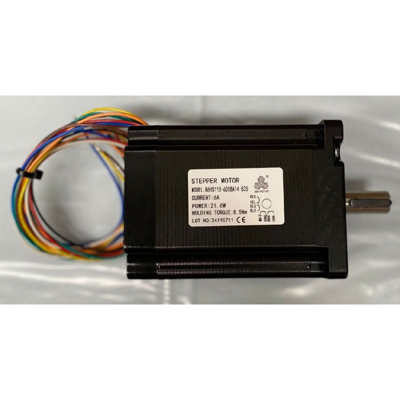Jss-Motor 86HS118-6008A14-B35 ,Nema34,Ebat 86x120mm 14mmm,Güç 8.5nM 6-Amper,8-Kablo,Step Motor