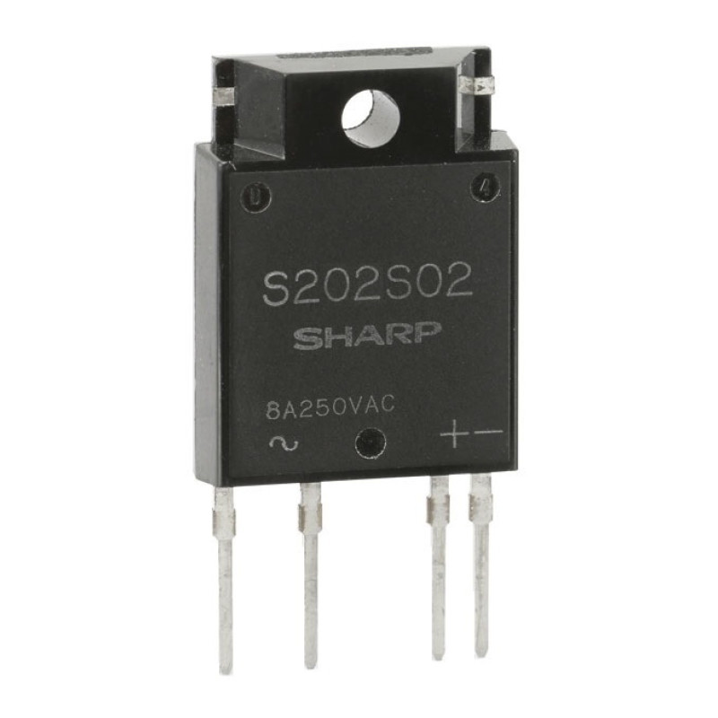 Sharp S202S02 ,Güç 1x220vac 8 Amper,Kontrol 3v..30vdc,Pcb Tip,1-Faz,Dc-Ac,Solid State Röle