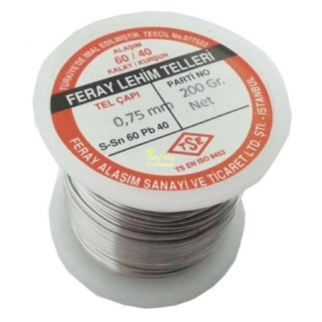 Feray 0.75mm 200GR ,0.75mm 200gr,60 40,Lehim Teli