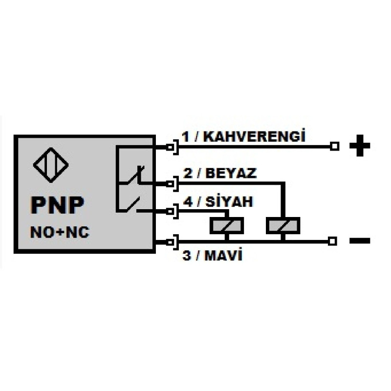 Datasensör S5N-PR-5-B01-PP 952001041  ,Ebat M18x50mm,Ölçüm 15mt,Kafa 90c,Çıkış PNP-NO NC,Besleme 10v..30vdc,Soket M12 4pin,Refle