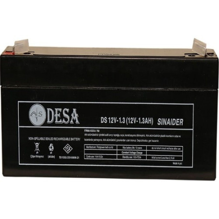Desa DS12-1.3 ,Ebat 97x45x52 mm,12v 1.3ah,Kuru Akü