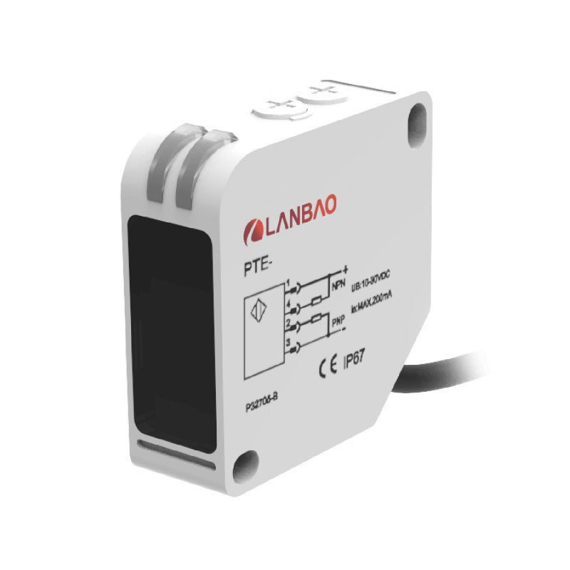 Lanbao PTFT-BC100SK ,Ebat 50x50x18mm,Ölçüm 100cm,Çıkış Kontak-1A1K,Besleme 12v..220vac dc,5-Kablo 2mt,Cisim Fotosel