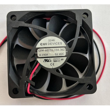Cui CFM-6015V-154-362 ,60x15mm,Besleme 12vdc 0.19A 2.56W,Hava 30-Cfm,2-Kablo Fan