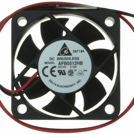 Delta AFB0512HB ,Ebat 50x15mm,Besleme 12vdc 0.15A 1.2W,Hava 14-Cfm,2 Kablo Fan