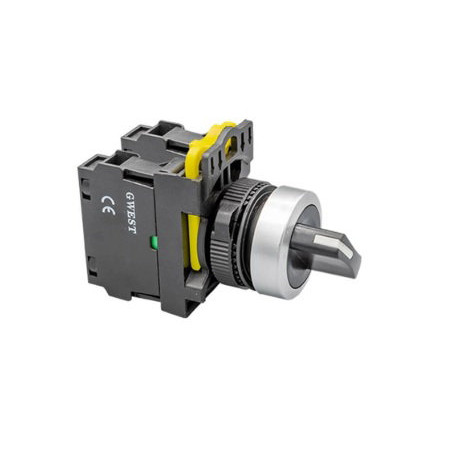 Gwest A5-20XS FU ,Montaj 22mm,3-Konum Kontak-2A,Siyah Yaylı,M22 Anahtar