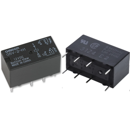 Omron G5V-2-H1-DC12 ,Bobin 12vdc,Kontak 2A2K 1 Amper,Pcb-8pin,Röle
