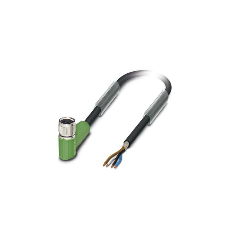 Phoenix SAC-4P-5.0-PUR M8FRSH ,Soket Açı M8 4pin,Dişi,4-Kablo,Pur-5mt, Blendajlı Örgülü,Sensör Kablo