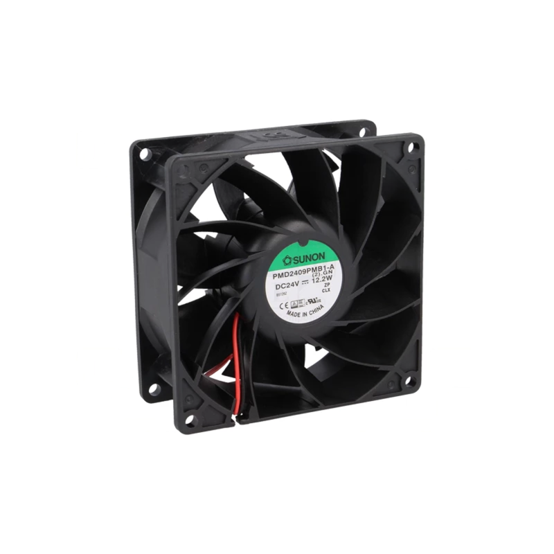 Sunon PMD2409PMB1-A. 2 .GN ,Ebat 92x38mm,Besleme 24vdc 0.50A 12.2W,Hava 120-Cfm,2-Kablo Fan
