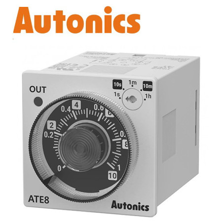 Autonics ATE8-41 ,Ebat 48x48mm,Besleme 24v..220vac dc,Kontak-2A2K,Soket Yuvarlak-8pin,Zaman Röle