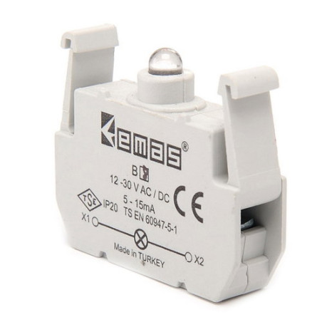 Emas B6 ,Kırmızı-24vac dc,Buton Lamba