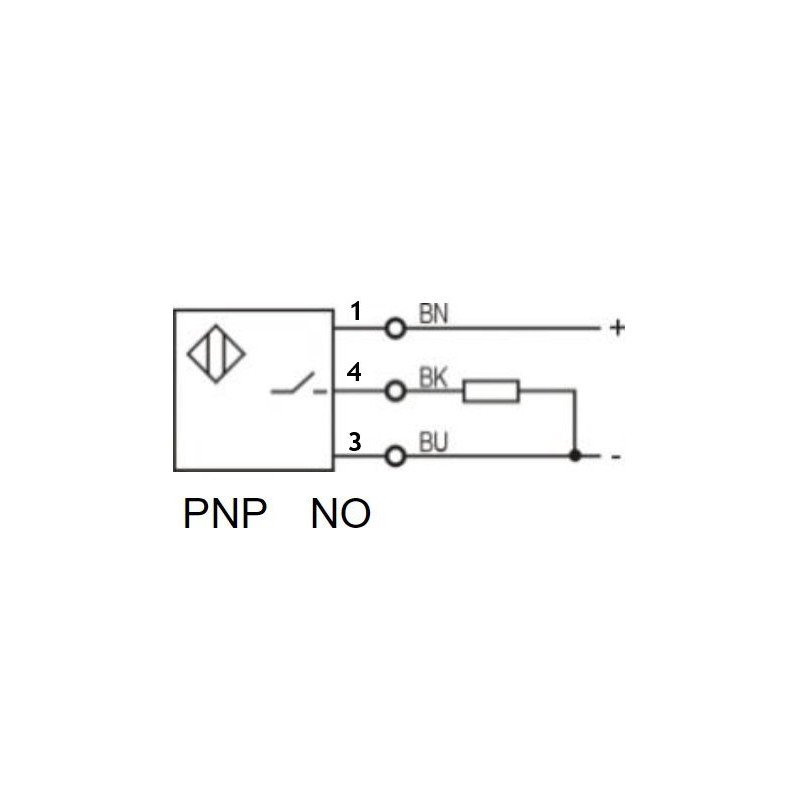 Omron E2B-S08KN04-WP-B1 ,Ebat M8x42mm,Ölçüm 4mm,Çıkış PNP-NO,Besleme 10v..30vdc,3-Kablo,Endüktif Metal Sensör