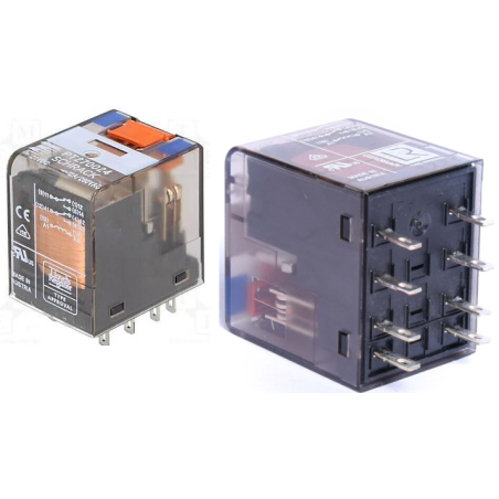 Schrack PT270024 ,Bobin 24vdc,Kontak 2A2K 8 Amper,Led,Kalın-8pin,Röle
