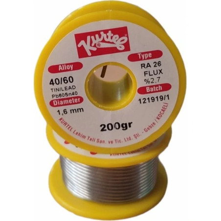 Kurtel 1.6mm 200 ,1.6mm 200gr,sn60 pb40,Lehim Teli