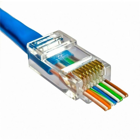 Opron APX-EZPLUG ,RJ45-8P8C,Plastik Açık Uç,CAT6 Ethernet Soket