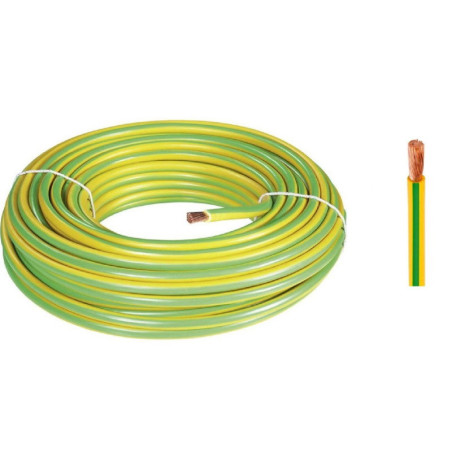 Seval H50V-K 6-SY ,Kesit 6mm ,1-Damar Çok Telli,SarıYeşil 1mt NYAF Kablo