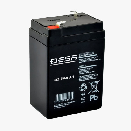 Desa DS6-5 ,Ebat 70x47x101 mm ,6v 5ah,Kuru Akü