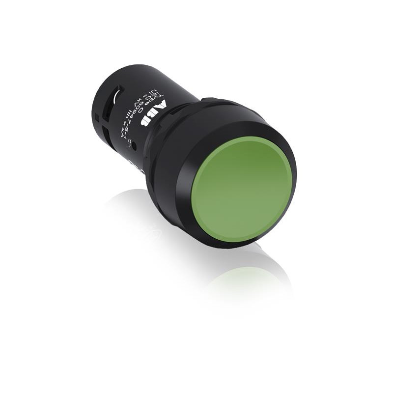 Abb CP1-10G-10 ,Montaj 22mm,Kontak-1A,Yeşil Yaylı,Kompakt M22 Buton
