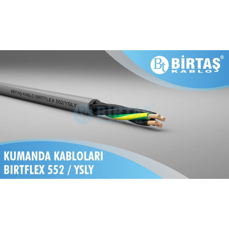 Birtaş YSLY-16x0.50 ,Kesit 0.50mm 16-Damar Çok Telli Pvc Kumanda Kablo