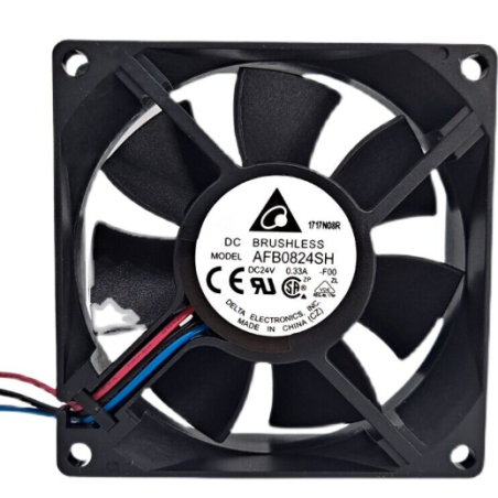 Delta AFB0824SH-F00 ,Ebat 80x25mm,Besleme 24vdc 0.33A 4.0W,Hava 47-Cfm,3-Kablo Fan