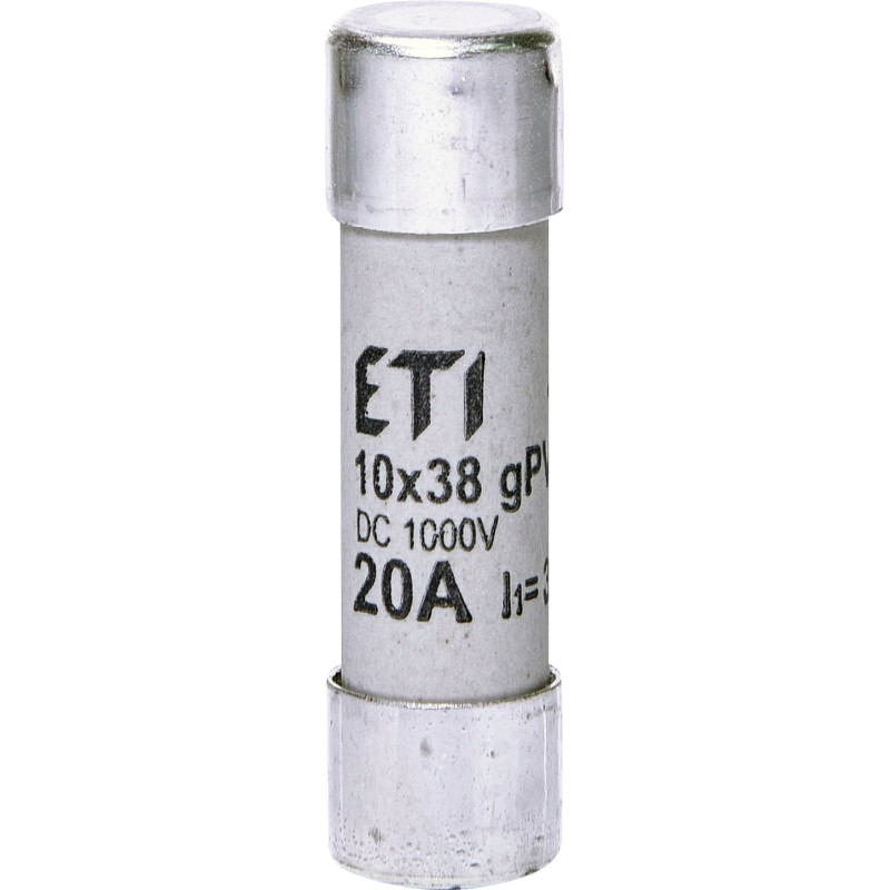 Eti GPV-20A 10x38 ,Ebat 10x38mm,1000vdc 20 Amper,gPV Hızlı,Ges Kartuş Sigorta