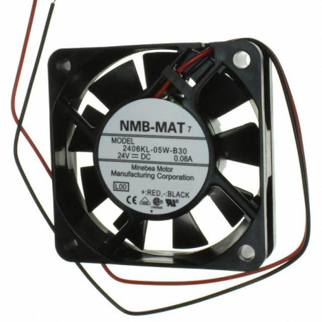 Nmb-Mat 2406KL-05W-B50-L00 ,Ebat 60x15mm,Besleme 24vdc 0.08A 2W,Hava 18-Cfm,2-Kablo Fan
