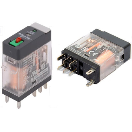 Schneider RXM2AB1P7 ,Bobin 220vac,Kontak 2A2K 5 Amper,Led,Kalın-8pin,Röle