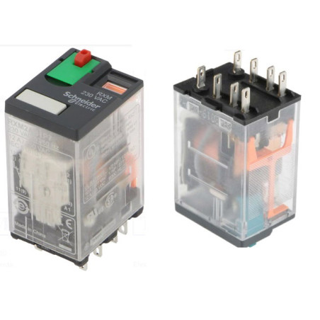 Schneider RXM2AB1P7 ,Bobin 220vac,Kontak 2A2K 12 Amper,Led,Kalın-8pin,Röle