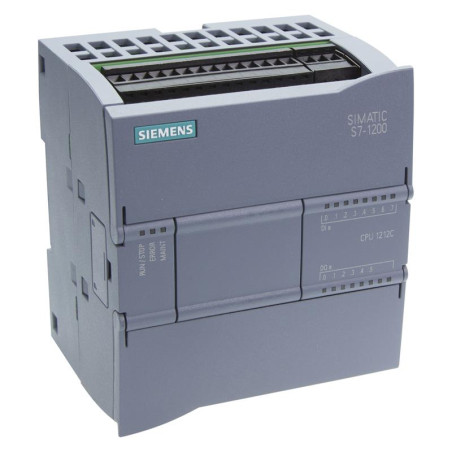Siemens CPU1212C ,Besleme 24vdc,Giriş 8-Dijital 2-Analog,Çıkış 6-Röle,Plc Cpu Modül