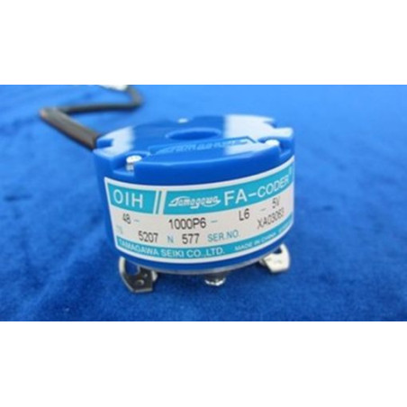 Tamagawa OIH48-1000P6-L6-5V,Gövde 48mm,Delik 6mm,Besleme 5vdc,Çıkış 6 TTL,1000 Pals,14-Kablo,Enkoder