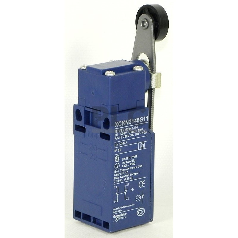 Telemecanique XCKN2145G11 ,Plastik Gövde-30x30x85mm,Kontak 1A1K,Ayarlı Plastik Makara,Sınır Sivic