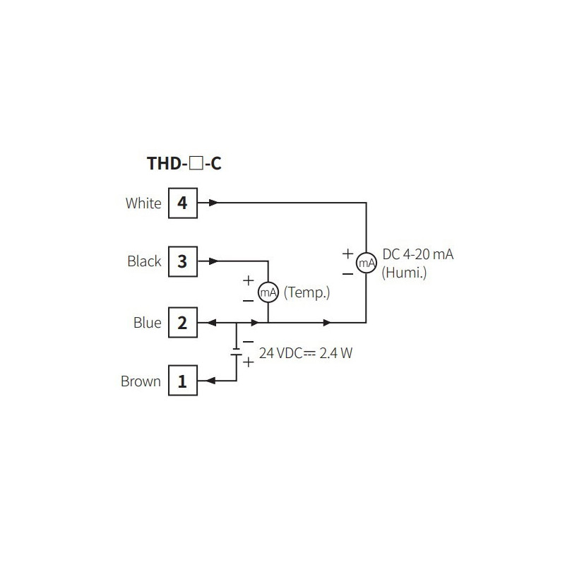 Auto THD-DD2-C ,Besleme 24vdc,Çıkış 4..20mA,Ekranlı Isı-Nem Sensör Transmitter