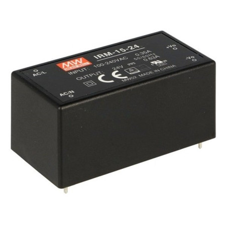 Meanwell IRM-15-24 ,Besleme 110v..220vac,Çıkış 24vdc 0.63 Amper,Pcb Güç Kaynağı