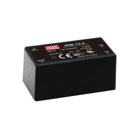 Meanwell IRM-15-5 ,Besleme 110v..220vac,Çıkış 5vdc 3.0 Amper,Pcb Güç Kaynağı