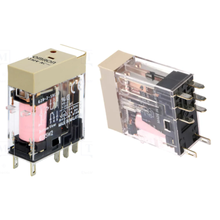 Omron G2R-2-SN-AC230 ,Bobin 220vac,Kontak 2A2K 5 Amper,Led,Kalın-5pin,Röle